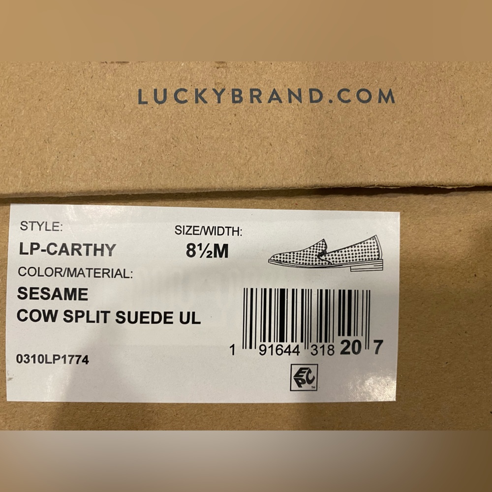 Lucky Brand LP-Carthy suede flats shoes size 8.5